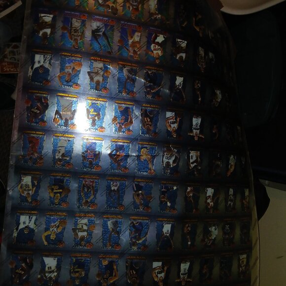1993-94 1995 topps finest refractor? basketball uncut sheet (2) shaqs - Picture 1 of 10